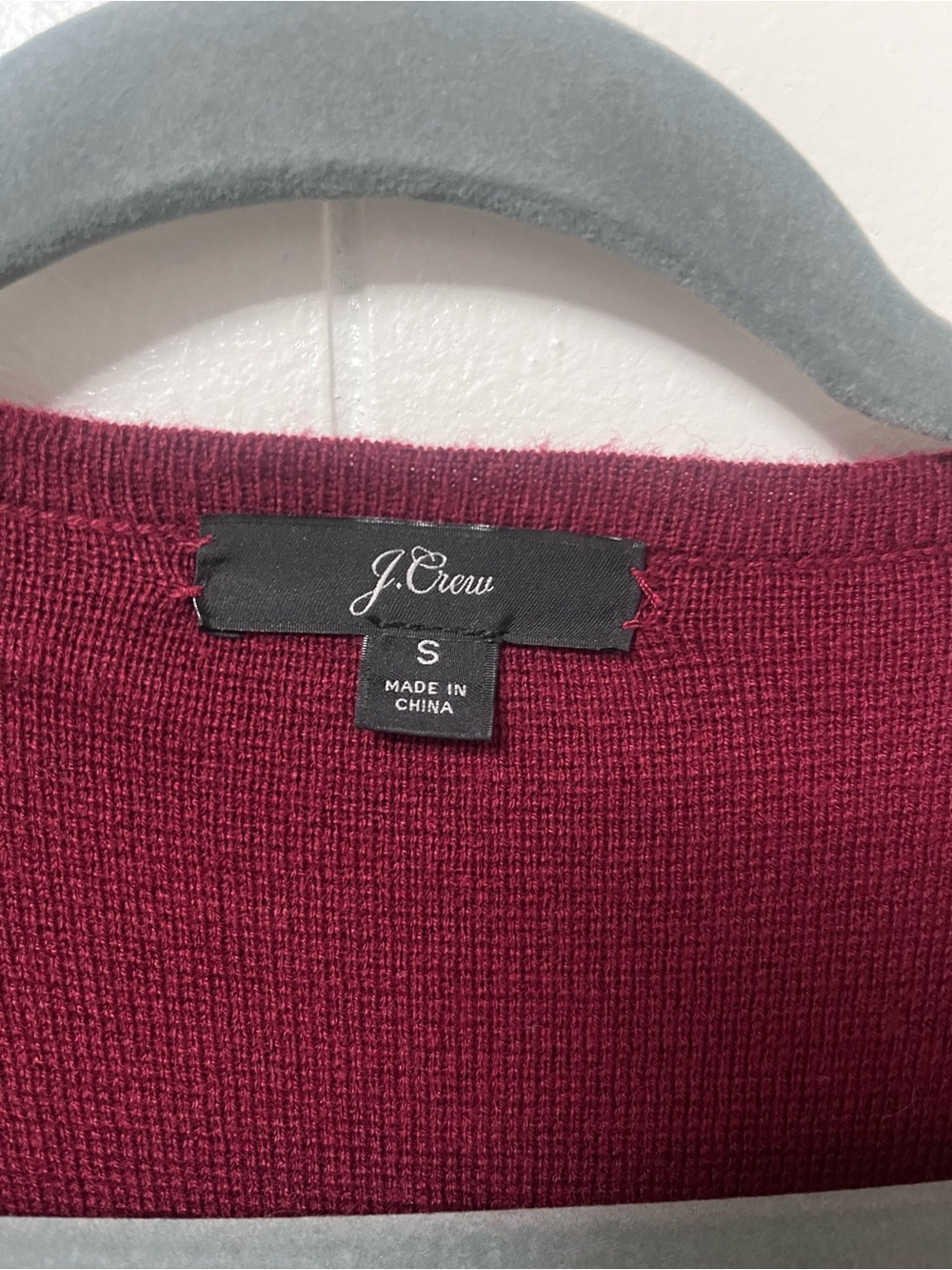 J. Crew Open-Front Cardigan in Deep Wine - Picture 2 of 3